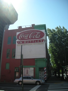 Coca Cola sign in downtown